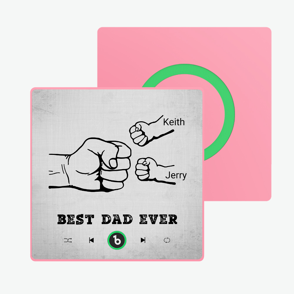 父親節禮物 客製化音樂冰箱貼紙 彩色相框專輯冰箱貼 音樂牆貼 可播放歌曲 送給爸爸的禮物 - PhotoMoonLampTW