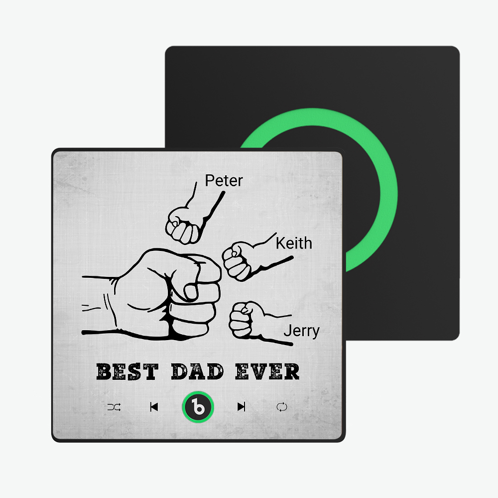 父親節禮物 客製化音樂冰箱貼紙 彩色相框專輯冰箱貼 音樂牆貼 可播放歌曲 送給爸爸的禮物 - PhotoMoonLampTW