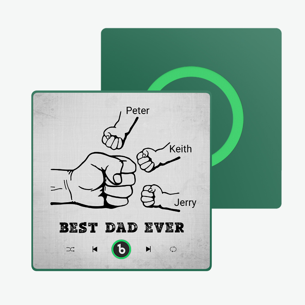 父親節禮物 客製化音樂冰箱貼紙 彩色相框專輯冰箱貼 音樂牆貼 可播放歌曲 送給爸爸的禮物 - PhotoMoonLampTW