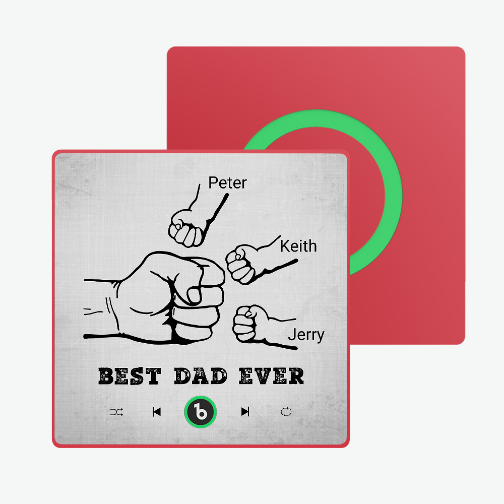 父親節禮物 客製化音樂冰箱貼紙 彩色相框專輯冰箱貼 音樂牆貼 可播放歌曲 送給爸爸的禮物 - PhotoMoonLampTW
