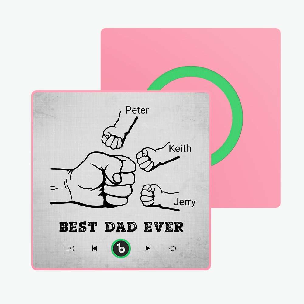 父親節禮物 客製化音樂冰箱貼紙 彩色相框專輯冰箱貼 音樂牆貼 可播放歌曲 送給爸爸的禮物 - PhotoMoonLampTW