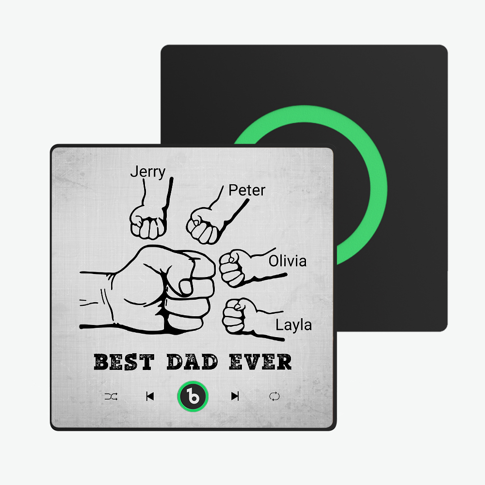 父親節禮物 客製化音樂冰箱貼紙 彩色相框專輯冰箱貼 音樂牆貼 可播放歌曲 送給爸爸的禮物 - PhotoMoonLampTW