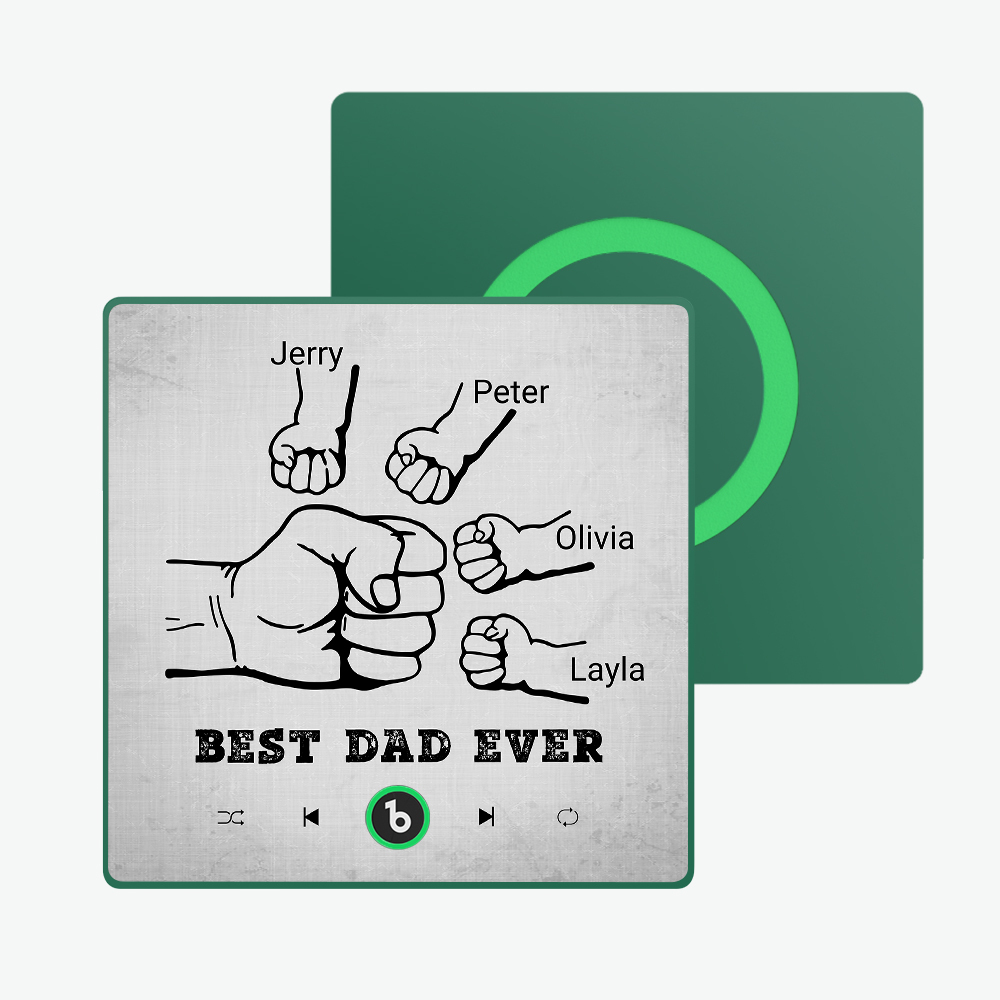 父親節禮物 客製化音樂冰箱貼紙 彩色相框專輯冰箱貼 音樂牆貼 可播放歌曲 送給爸爸的禮物 - PhotoMoonLampTW