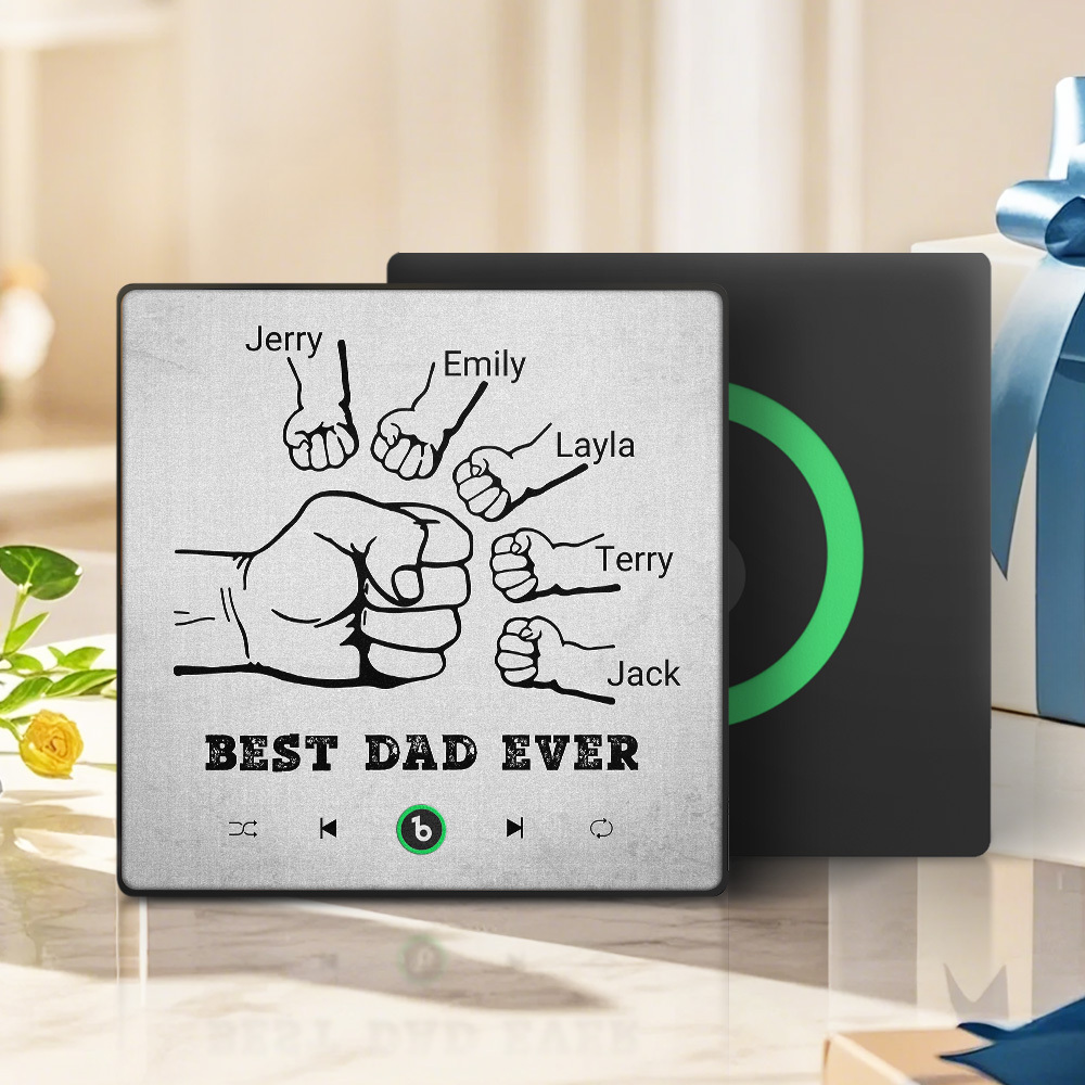 父親節禮物 客製化音樂冰箱貼紙 彩色相框專輯冰箱貼 音樂牆貼 可播放歌曲 送給爸爸的禮物 - PhotoMoonLampTW