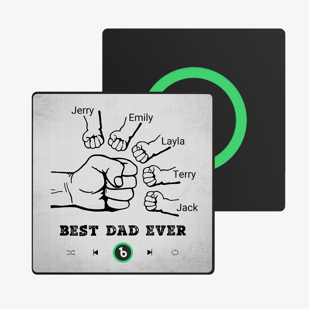 父親節禮物 客製化音樂冰箱貼紙 彩色相框專輯冰箱貼 音樂牆貼 可播放歌曲 送給爸爸的禮物 - PhotoMoonLampTW