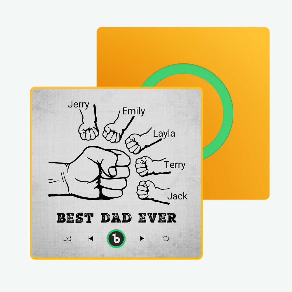 父親節禮物 客製化音樂冰箱貼紙 彩色相框專輯冰箱貼 音樂牆貼 可播放歌曲 送給爸爸的禮物 - PhotoMoonLampTW