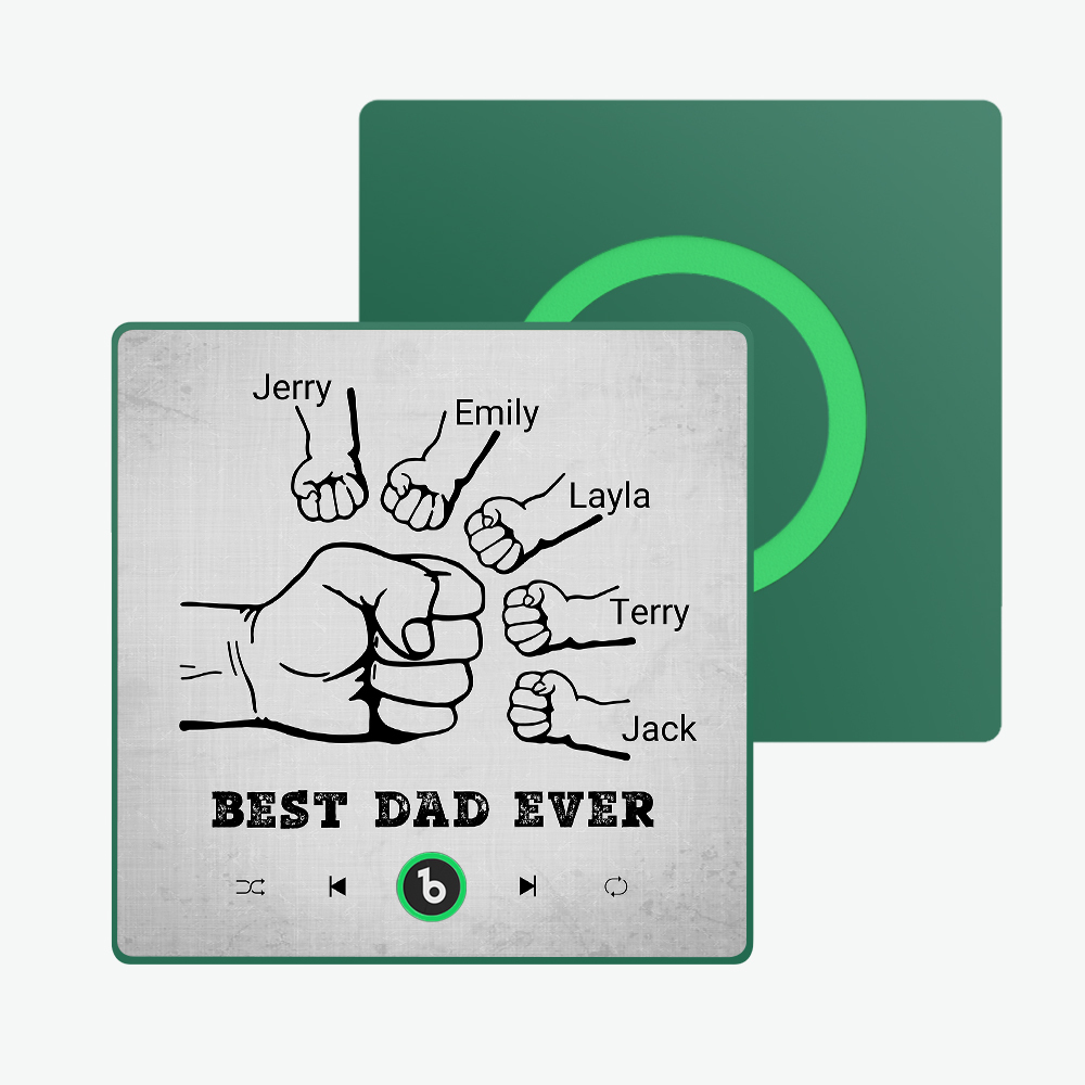 父親節禮物 客製化音樂冰箱貼紙 彩色相框專輯冰箱貼 音樂牆貼 可播放歌曲 送給爸爸的禮物 - PhotoMoonLampTW