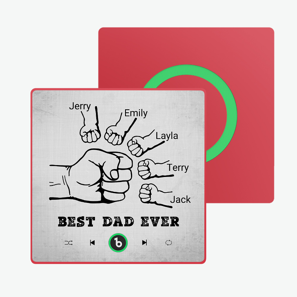父親節禮物 客製化音樂冰箱貼紙 彩色相框專輯冰箱貼 音樂牆貼 可播放歌曲 送給爸爸的禮物 - PhotoMoonLampTW