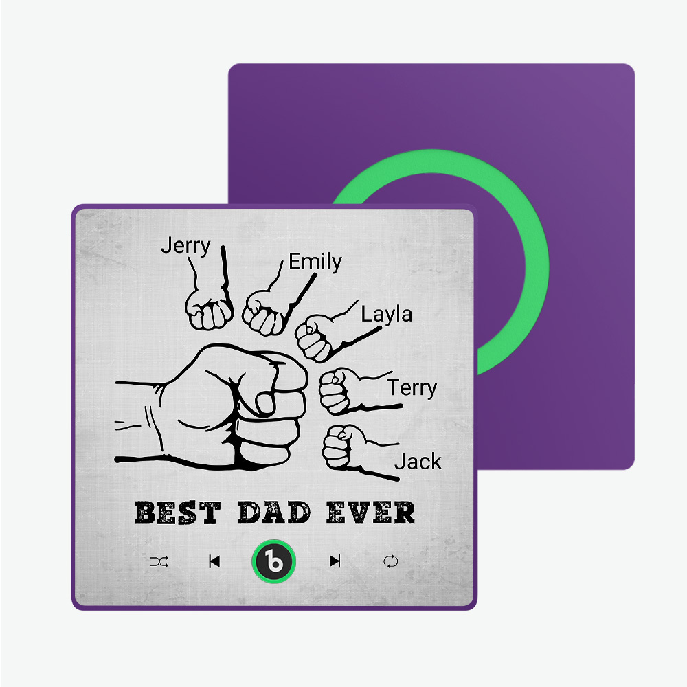 父親節禮物 客製化音樂冰箱貼紙 彩色相框專輯冰箱貼 音樂牆貼 可播放歌曲 送給爸爸的禮物 - PhotoMoonLampTW