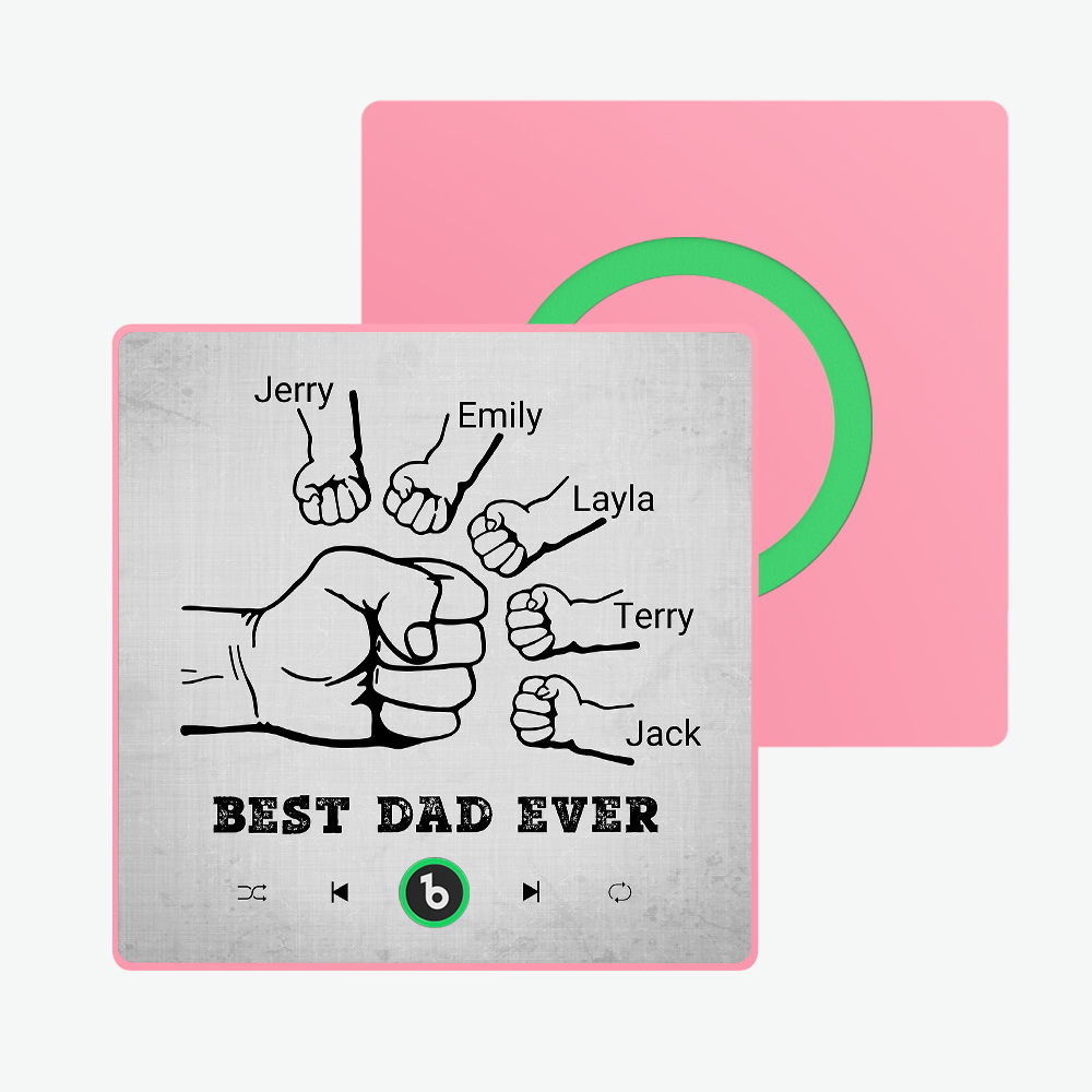 父親節禮物 客製化音樂冰箱貼紙 彩色相框專輯冰箱貼 音樂牆貼 可播放歌曲 送給爸爸的禮物 - PhotoMoonLampTW