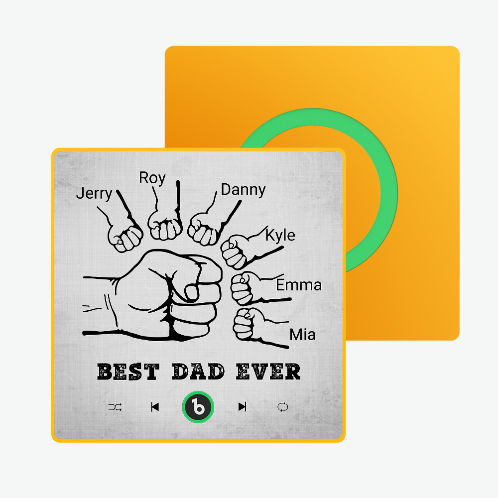 父親節禮物 客製化音樂冰箱貼紙 彩色相框專輯冰箱貼 音樂牆貼 可播放歌曲 送給爸爸的禮物 - PhotoMoonLampTW