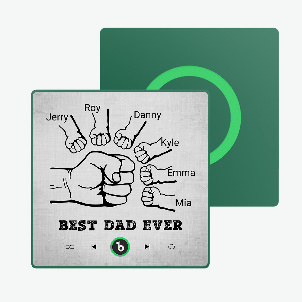 父親節禮物 客製化音樂冰箱貼紙 彩色相框專輯冰箱貼 音樂牆貼 可播放歌曲 送給爸爸的禮物 - PhotoMoonLampTW