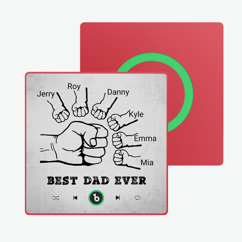 父親節禮物 客製化音樂冰箱貼紙 彩色相框專輯冰箱貼 音樂牆貼 可播放歌曲 送給爸爸的禮物 - PhotoMoonLampTW
