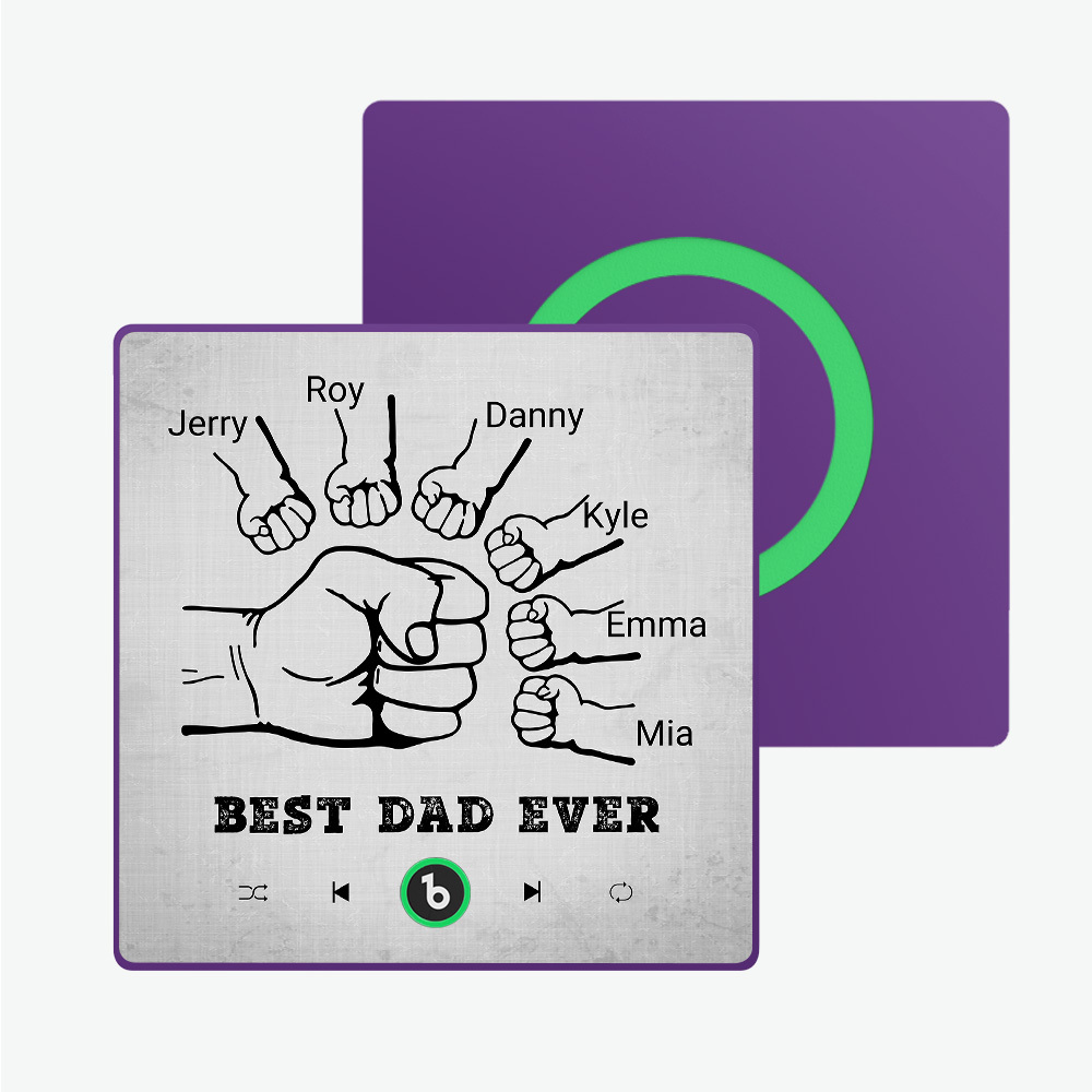 父親節禮物 客製化音樂冰箱貼紙 彩色相框專輯冰箱貼 音樂牆貼 可播放歌曲 送給爸爸的禮物 - PhotoMoonLampTW