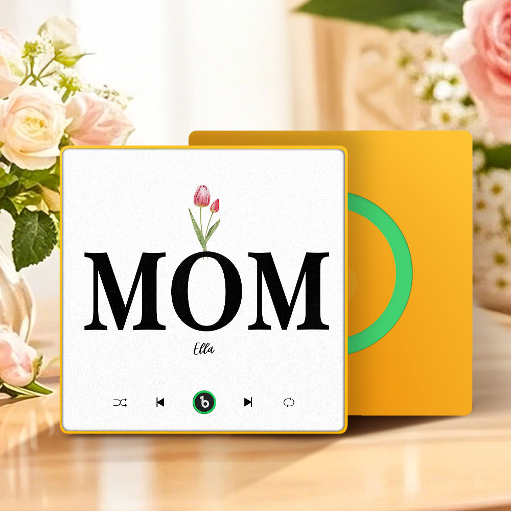 母親節禮物 客製化音樂冰箱貼紙 彩色相框專輯冰箱貼 音樂牆貼 可播放歌曲 送給媽媽的禮物 - PhotoMoonLampTW