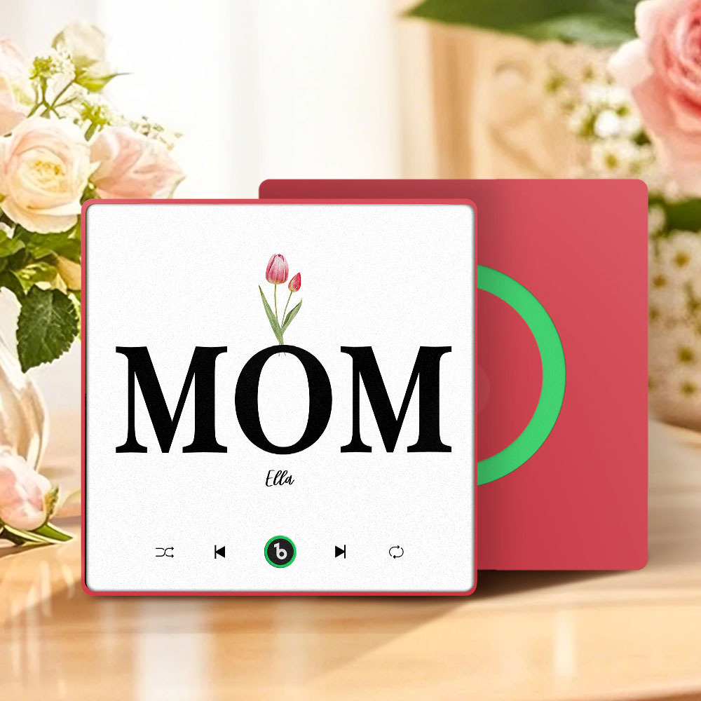 母親節禮物 客製化音樂冰箱貼紙 彩色相框專輯冰箱貼 音樂牆貼 可播放歌曲 送給媽媽的禮物 - PhotoMoonLampTW