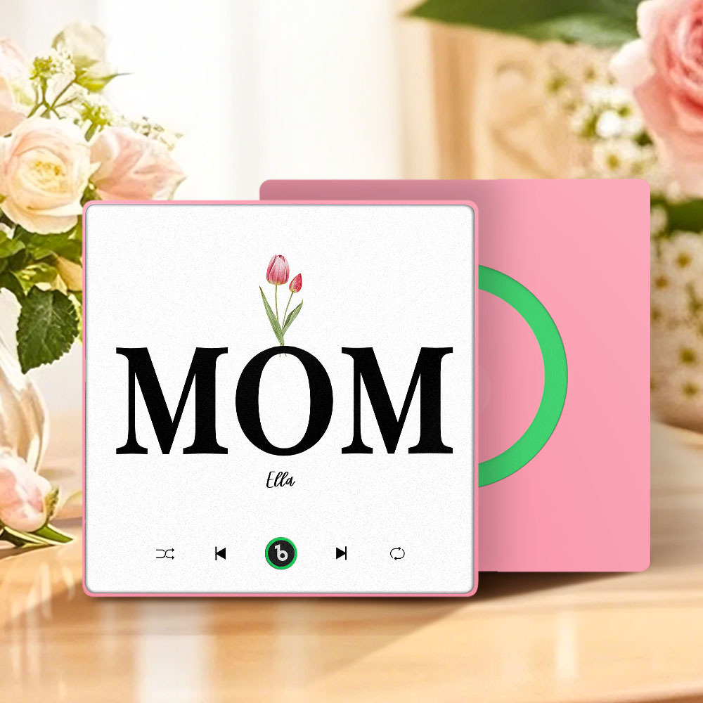 母親節禮物 客製化音樂冰箱貼紙 彩色相框專輯冰箱貼 音樂牆貼 可播放歌曲 送給媽媽的禮物 - PhotoMoonLampTW