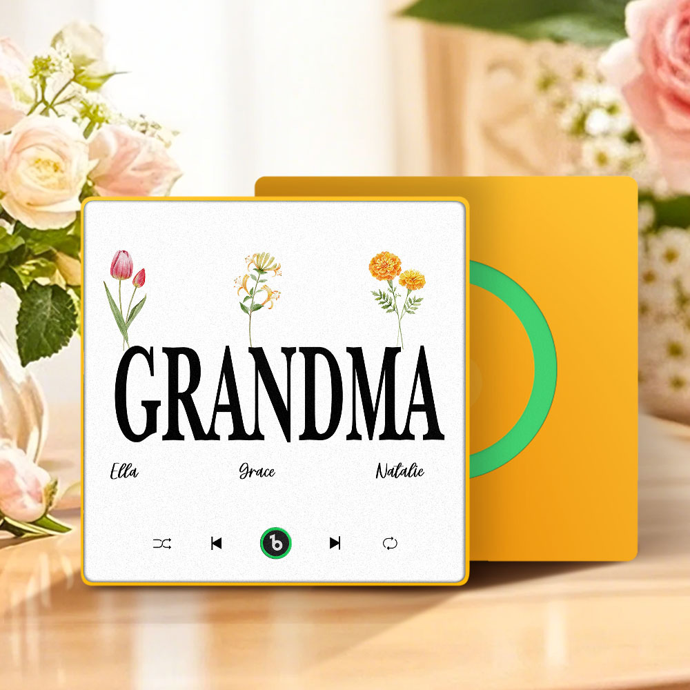 母親節禮物 客製化音樂冰箱貼紙 彩色相框專輯冰箱貼 音樂牆貼 可播放歌曲 送給媽媽的禮物 - PhotoMoonLampTW