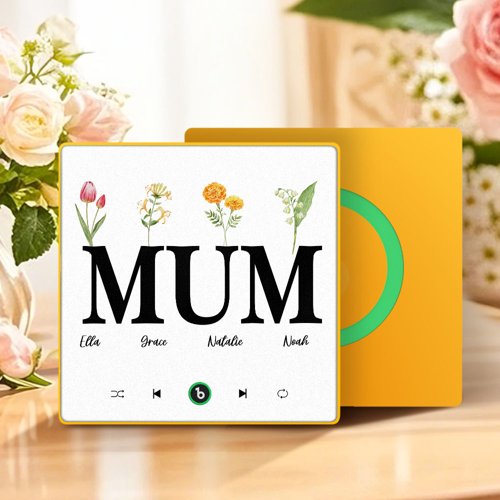母親節禮物 客製化音樂冰箱貼紙 彩色相框專輯冰箱貼 音樂牆貼 可播放歌曲 送給媽媽的禮物 - PhotoMoonLampTW