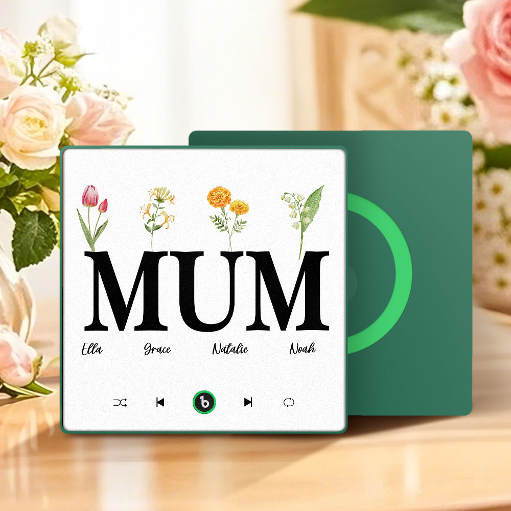 母親節禮物 客製化音樂冰箱貼紙 彩色相框專輯冰箱貼 音樂牆貼 可播放歌曲 送給媽媽的禮物 - PhotoMoonLampTW