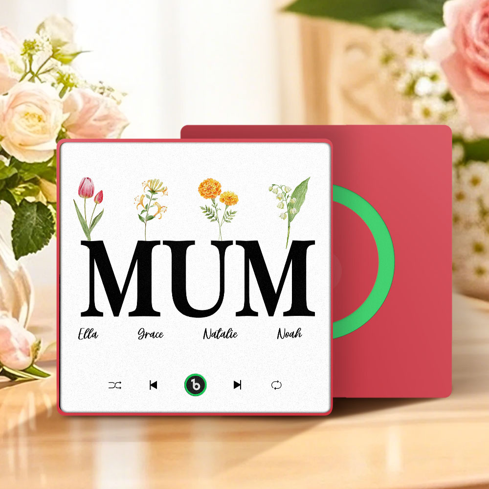 母親節禮物 客製化音樂冰箱貼紙 彩色相框專輯冰箱貼 音樂牆貼 可播放歌曲 送給媽媽的禮物 - PhotoMoonLampTW