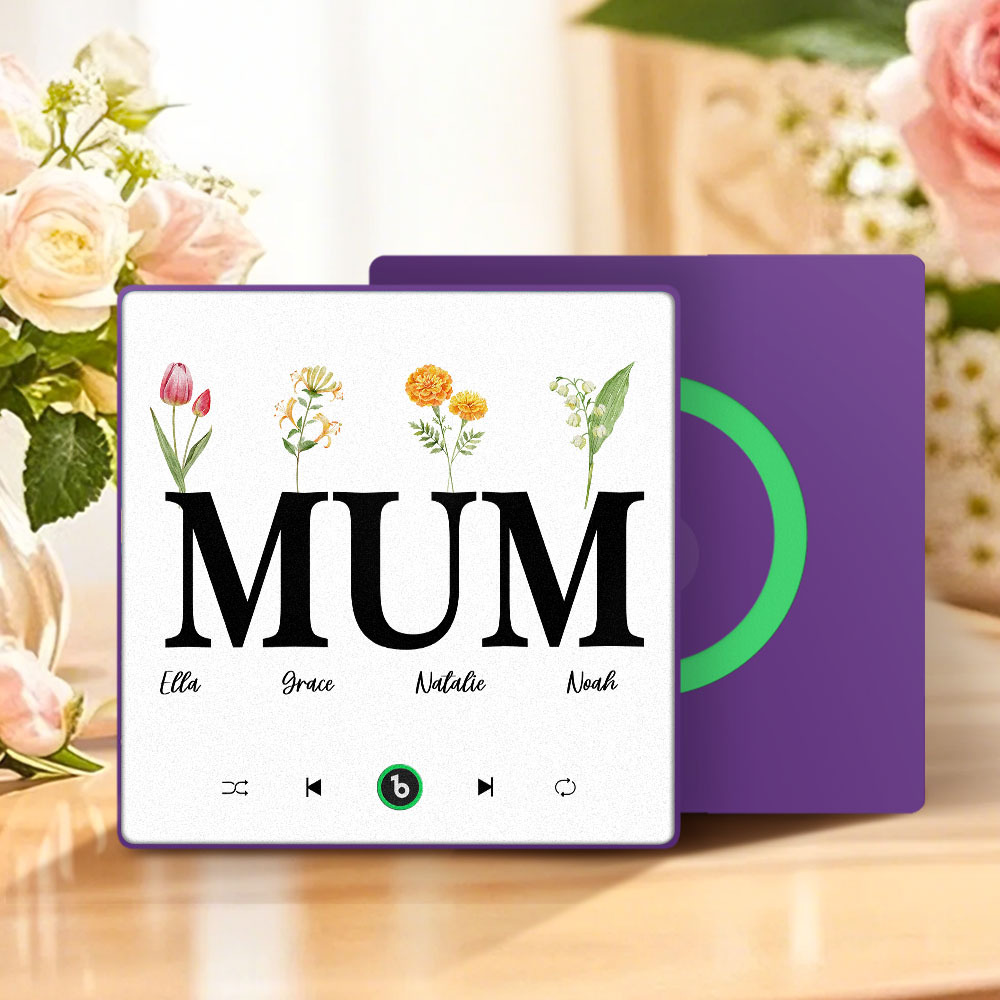 母親節禮物 客製化音樂冰箱貼紙 彩色相框專輯冰箱貼 音樂牆貼 可播放歌曲 送給媽媽的禮物 - PhotoMoonLampTW