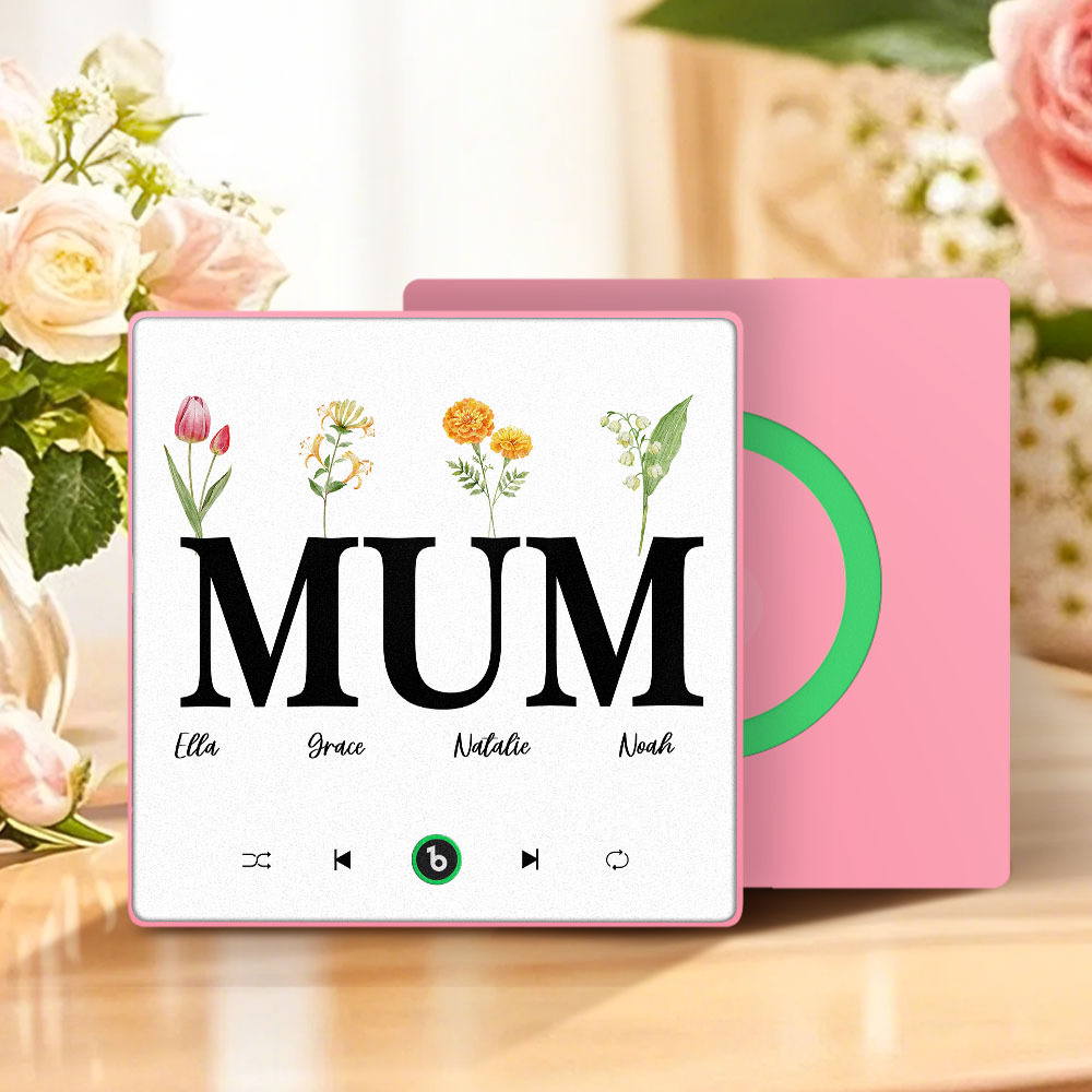 母親節禮物 客製化音樂冰箱貼紙 彩色相框專輯冰箱貼 音樂牆貼 可播放歌曲 送給媽媽的禮物 - PhotoMoonLampTW
