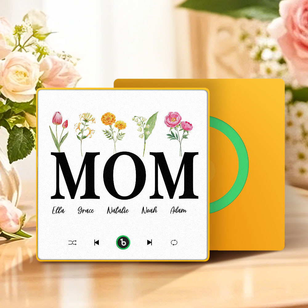 母親節禮物 客製化音樂冰箱貼紙 彩色相框專輯冰箱貼 音樂牆貼 可播放歌曲 送給媽媽的禮物 - PhotoMoonLampTW