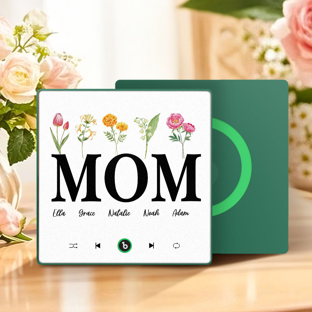 母親節禮物 客製化音樂冰箱貼紙 彩色相框專輯冰箱貼 音樂牆貼 可播放歌曲 送給媽媽的禮物 - PhotoMoonLampTW