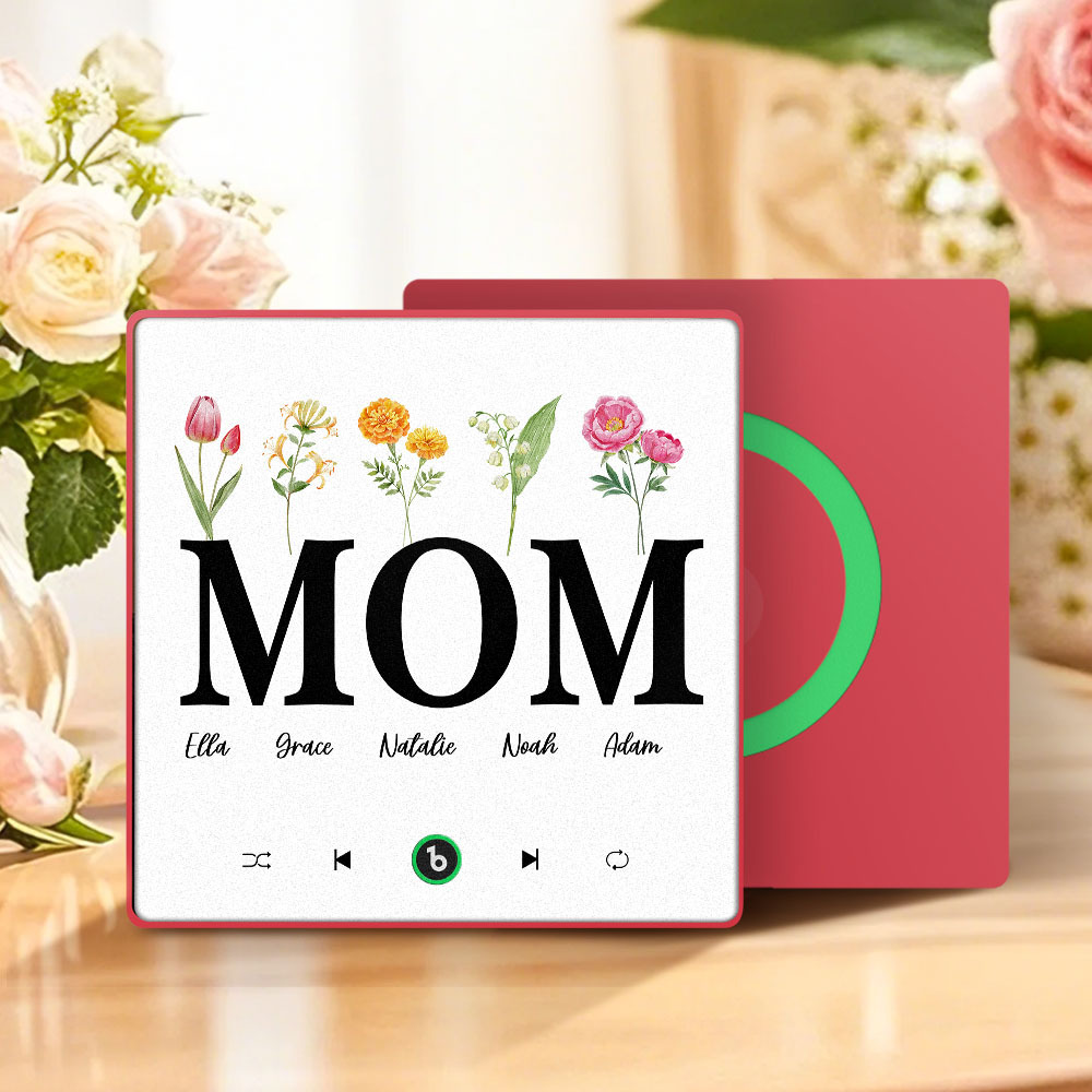 母親節禮物 客製化音樂冰箱貼紙 彩色相框專輯冰箱貼 音樂牆貼 可播放歌曲 送給媽媽的禮物 - PhotoMoonLampTW