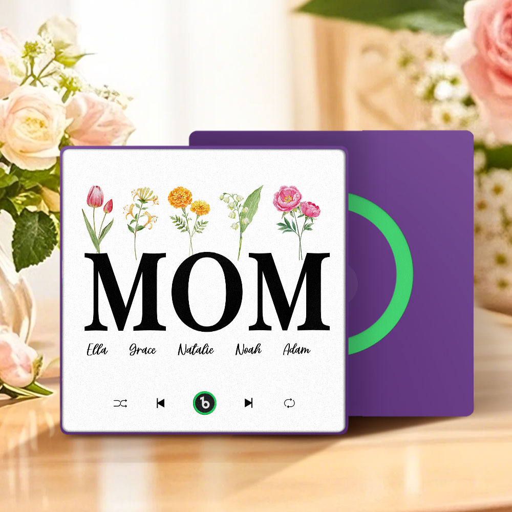母親節禮物 客製化音樂冰箱貼紙 彩色相框專輯冰箱貼 音樂牆貼 可播放歌曲 送給媽媽的禮物 - PhotoMoonLampTW