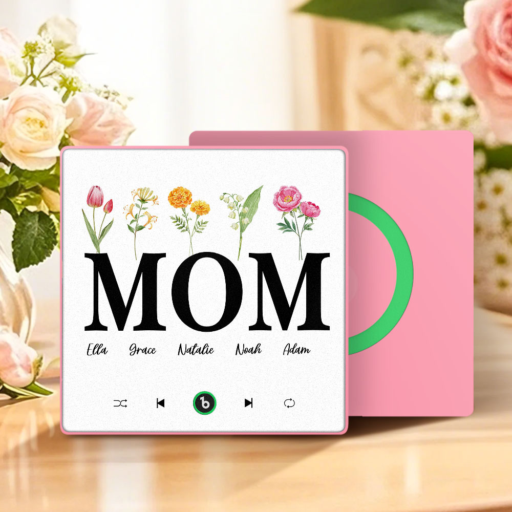 母親節禮物 客製化音樂冰箱貼紙 彩色相框專輯冰箱貼 音樂牆貼 可播放歌曲 送給媽媽的禮物 - PhotoMoonLampTW