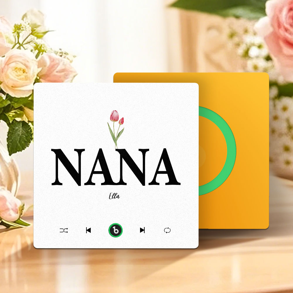 母親節禮物 客製化音樂冰箱貼紙 無框專輯冰箱貼 音樂牆貼 可播放歌曲 送給媽媽的禮物 - PhotoMoonLampTW