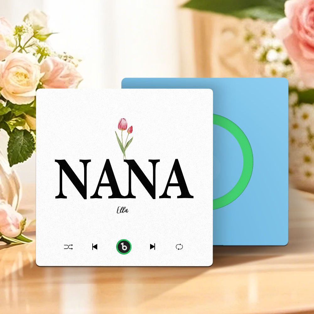 母親節禮物 客製化音樂冰箱貼紙 無框專輯冰箱貼 音樂牆貼 可播放歌曲 送給媽媽的禮物 - PhotoMoonLampTW