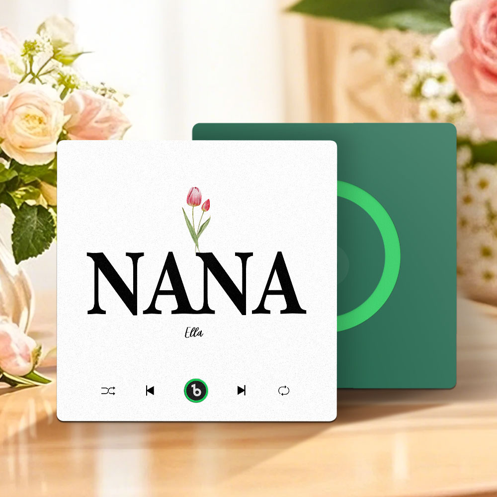 母親節禮物 客製化音樂冰箱貼紙 無框專輯冰箱貼 音樂牆貼 可播放歌曲 送給媽媽的禮物 - PhotoMoonLampTW