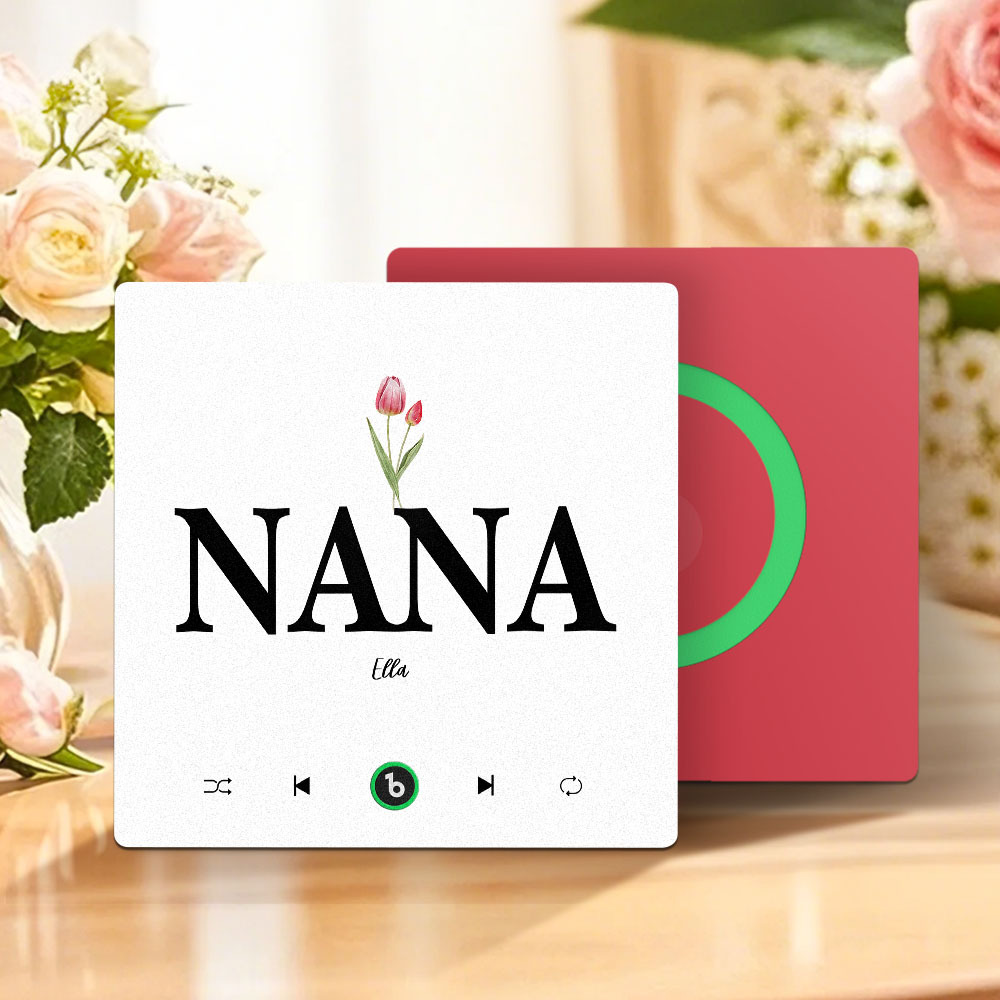 母親節禮物 客製化音樂冰箱貼紙 無框專輯冰箱貼 音樂牆貼 可播放歌曲 送給媽媽的禮物 - PhotoMoonLampTW