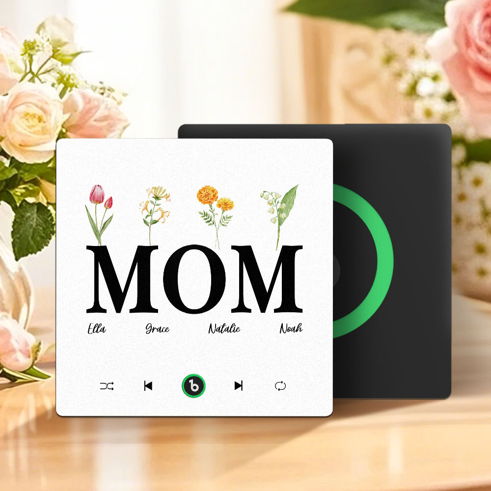 母親節禮物 客製化音樂冰箱貼紙 無框專輯冰箱貼 音樂牆貼 可播放歌曲 送給媽媽的禮物 - PhotoMoonLampTW