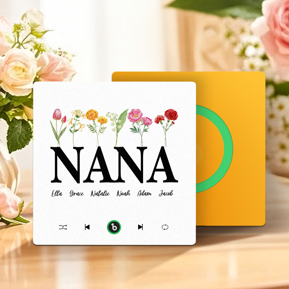 母親節禮物 客製化音樂冰箱貼紙 無框專輯冰箱貼 音樂牆貼 可播放歌曲 送給媽媽的禮物 - PhotoMoonLampTW