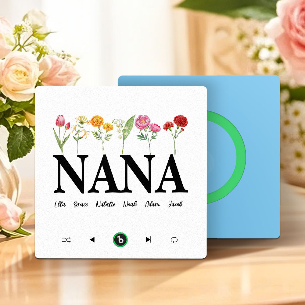 母親節禮物 客製化音樂冰箱貼紙 無框專輯冰箱貼 音樂牆貼 可播放歌曲 送給媽媽的禮物 - PhotoMoonLampTW