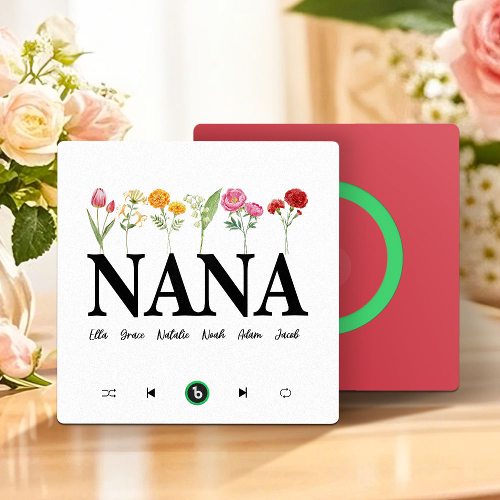 母親節禮物 客製化音樂冰箱貼紙 無框專輯冰箱貼 音樂牆貼 可播放歌曲 送給媽媽的禮物 - PhotoMoonLampTW