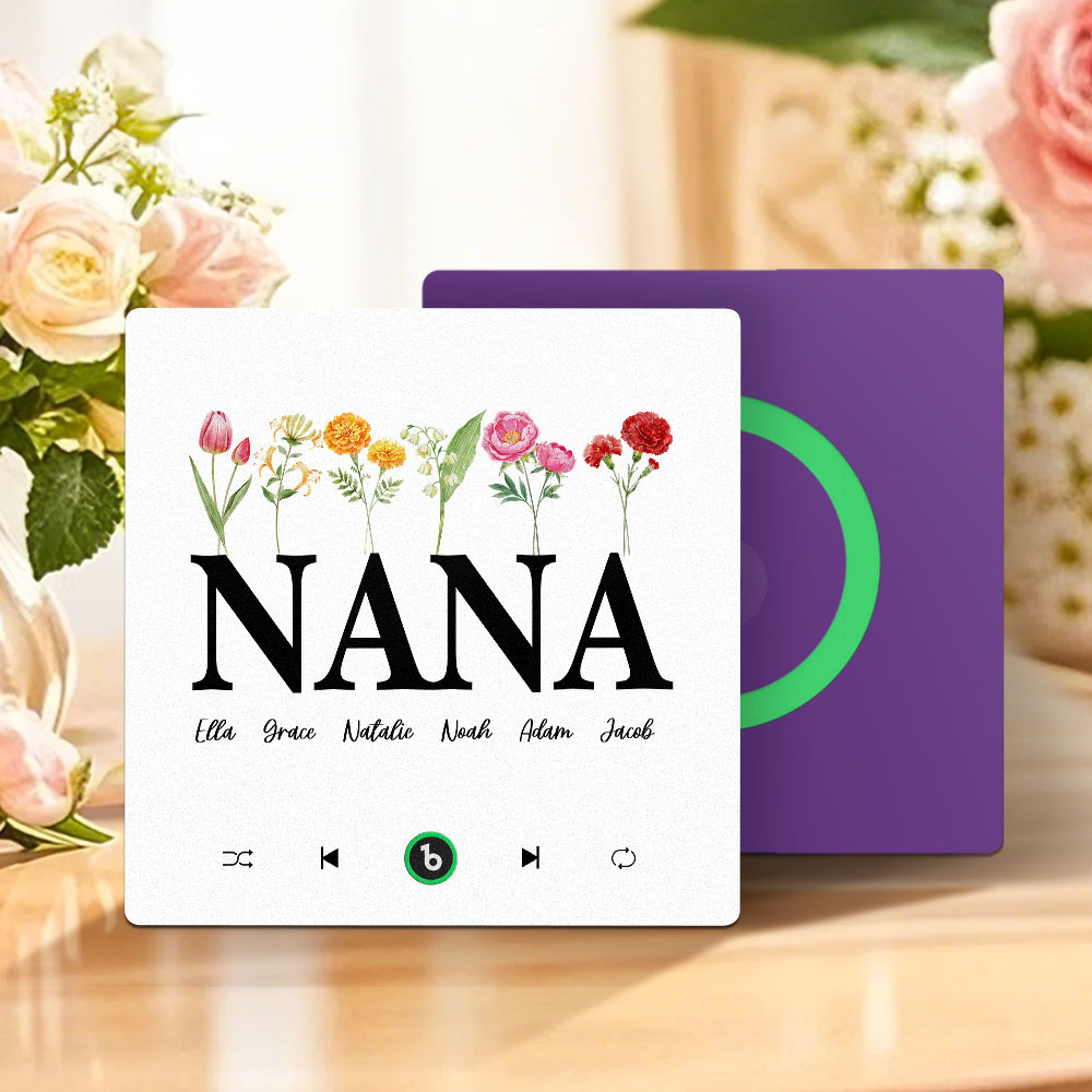 母親節禮物 客製化音樂冰箱貼紙 無框專輯冰箱貼 音樂牆貼 可播放歌曲 送給媽媽的禮物 - PhotoMoonLampTW