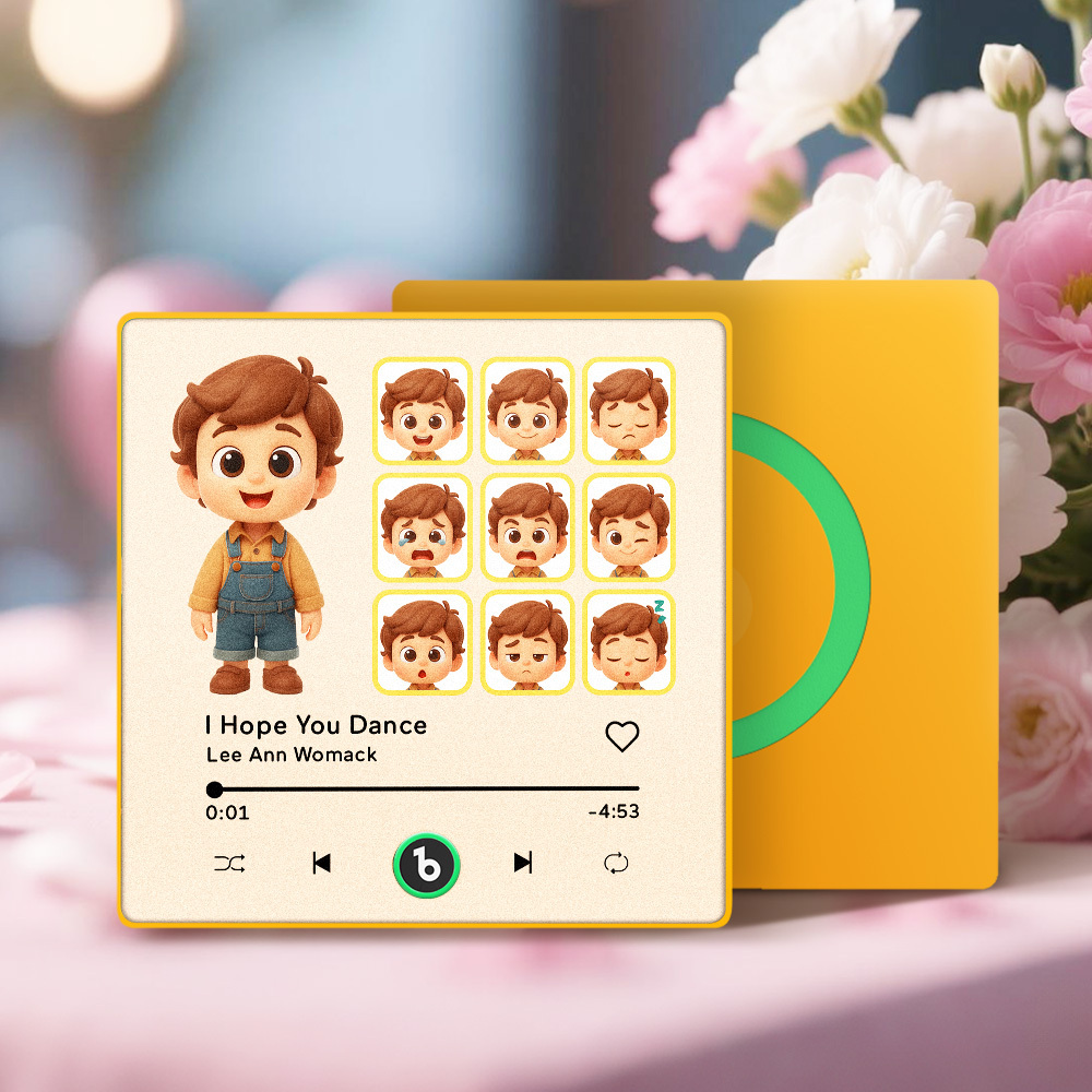 客製化照片和搞笑表情音樂冰箱貼個人化相框禮物送給她 - PhotoMoonLampTW