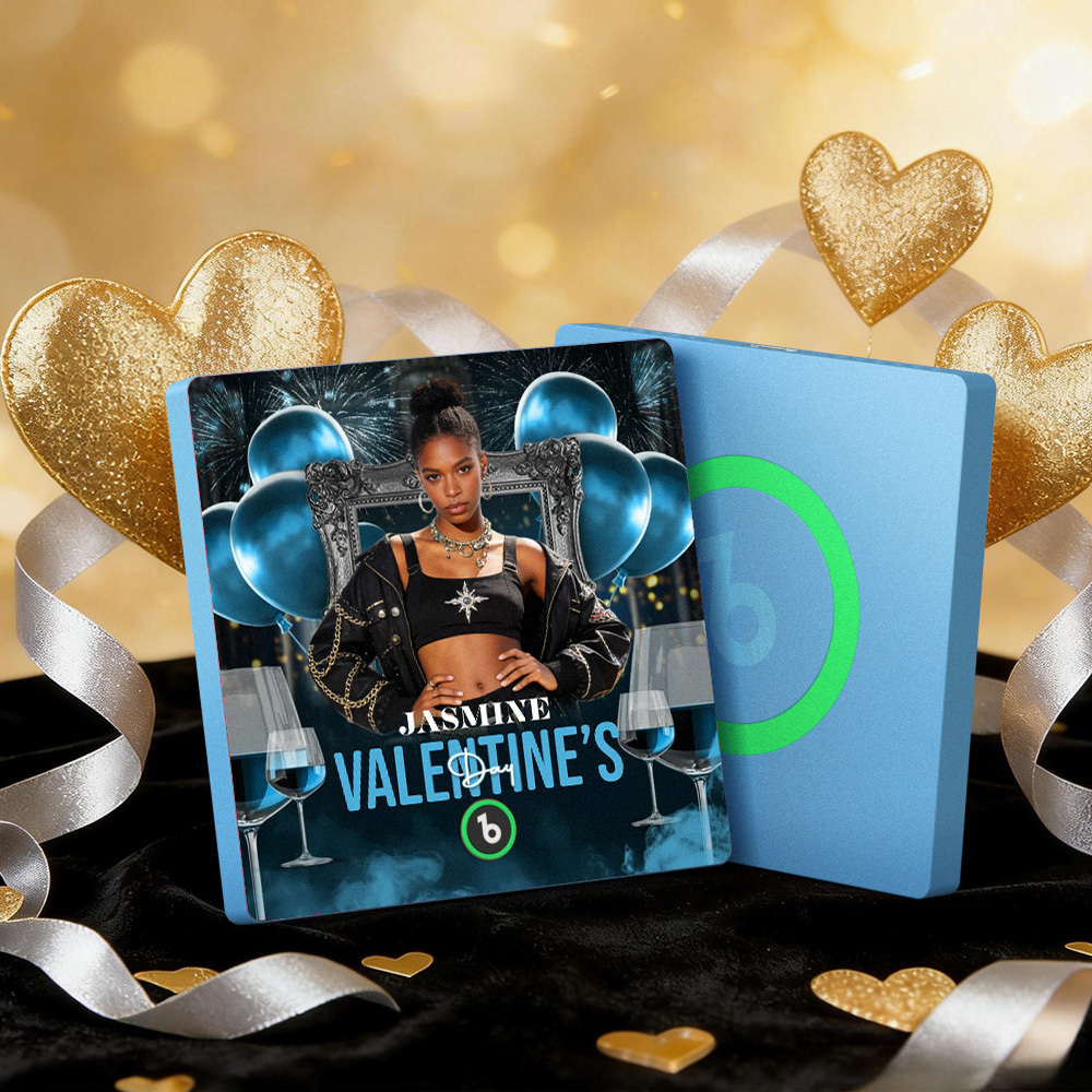 客製化音樂冰箱貼紙 彩色相框專輯冰箱貼紙 可播放歌曲 愛心氣球情人節禮物 - PhotoMoonLampTW