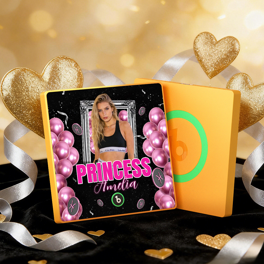 客製化音樂冰箱貼 公主風彩色相框專輯冰箱貼 可播放歌曲 禮物 - PhotoMoonLampTW