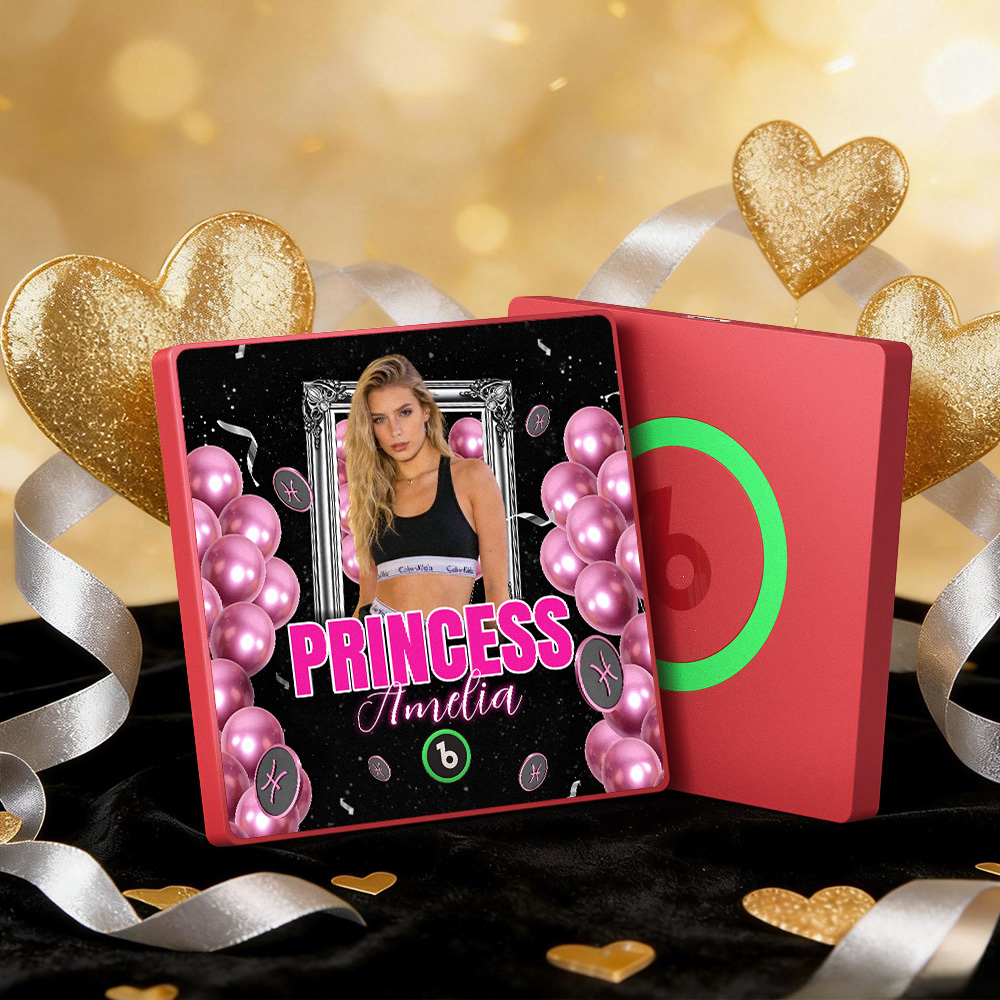 客製化音樂冰箱貼 公主風彩色相框專輯冰箱貼 可播放歌曲 禮物 - PhotoMoonLampTW