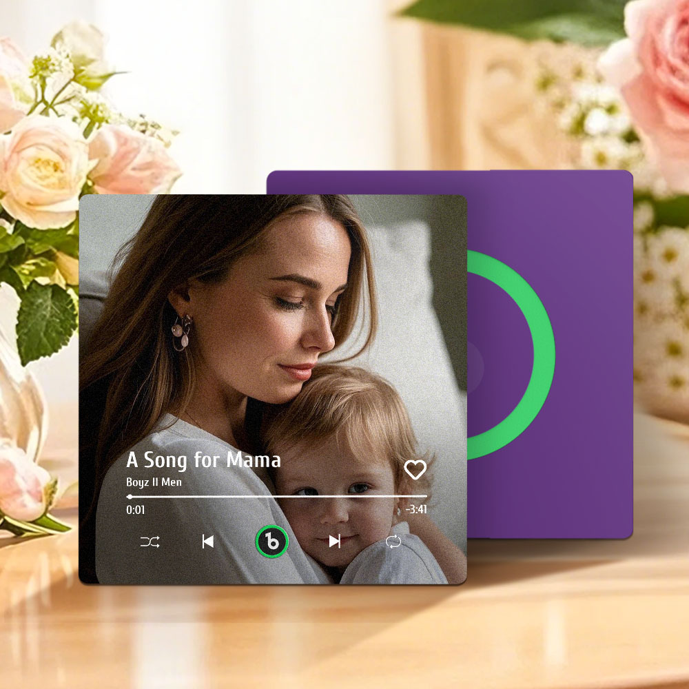 母親節禮物 音樂冰箱貼 全新4.0升級版 音樂牆貼照片貼紙 無需手機即可播放音樂 多種款式 送給媽媽的禮物 - PhotoMoonLampTW