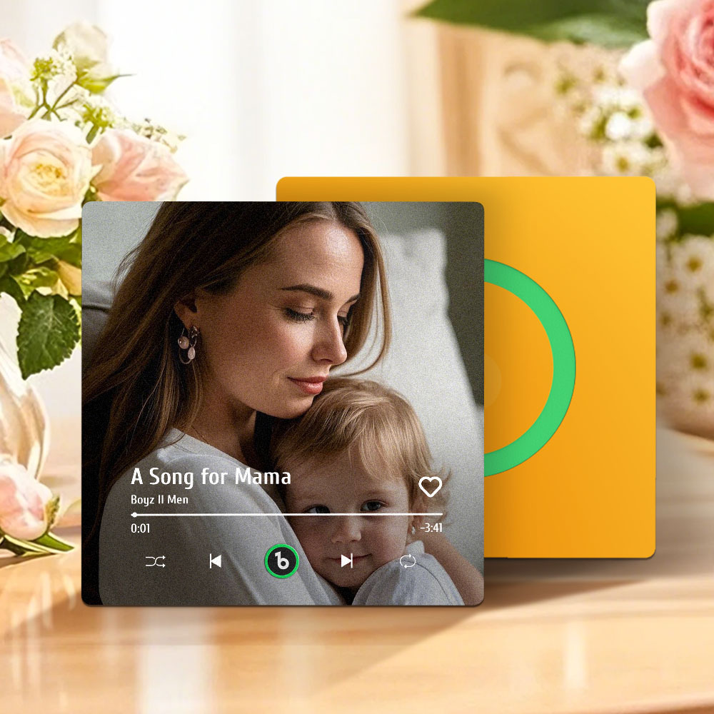 母親節禮物 音樂冰箱貼 全新4.0升級版 音樂牆貼照片貼紙 無需手機即可播放音樂 多種款式 送給媽媽的禮物 - PhotoMoonLampTW