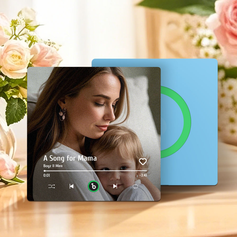 母親節禮物 音樂冰箱貼 全新4.0升級版 音樂牆貼照片貼紙 無需手機即可播放音樂 多種款式 送給媽媽的禮物 - PhotoMoonLampTW