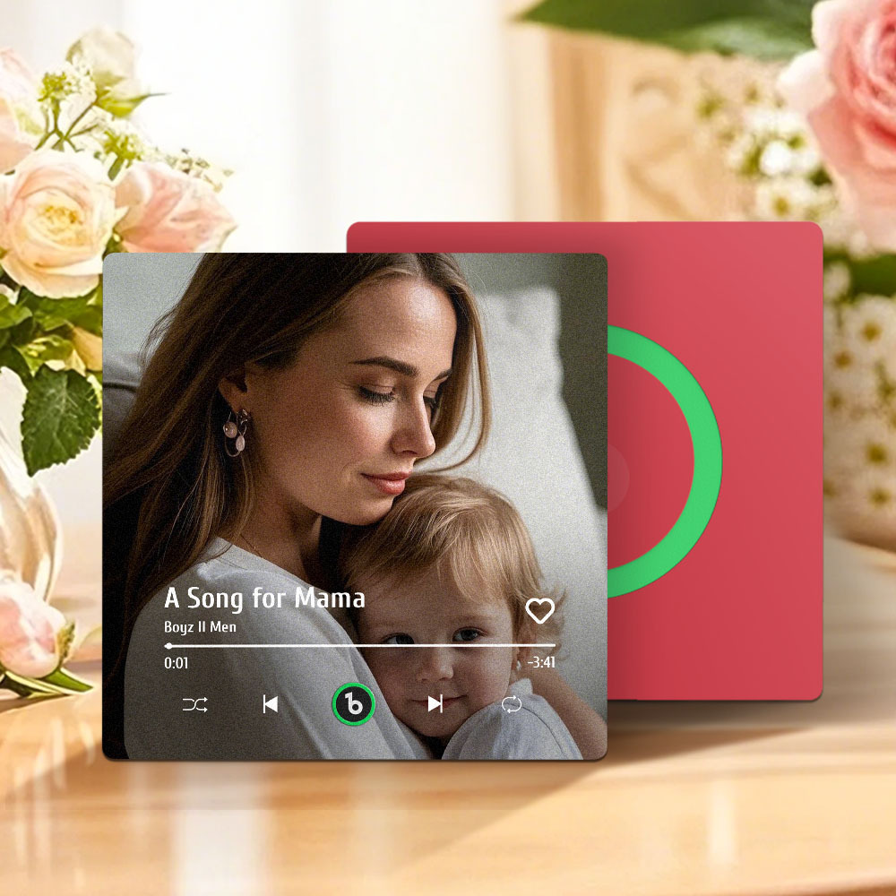 母親節禮物 音樂冰箱貼 全新4.0升級版 音樂牆貼照片貼紙 無需手機即可播放音樂 多種款式 送給媽媽的禮物 - PhotoMoonLampTW