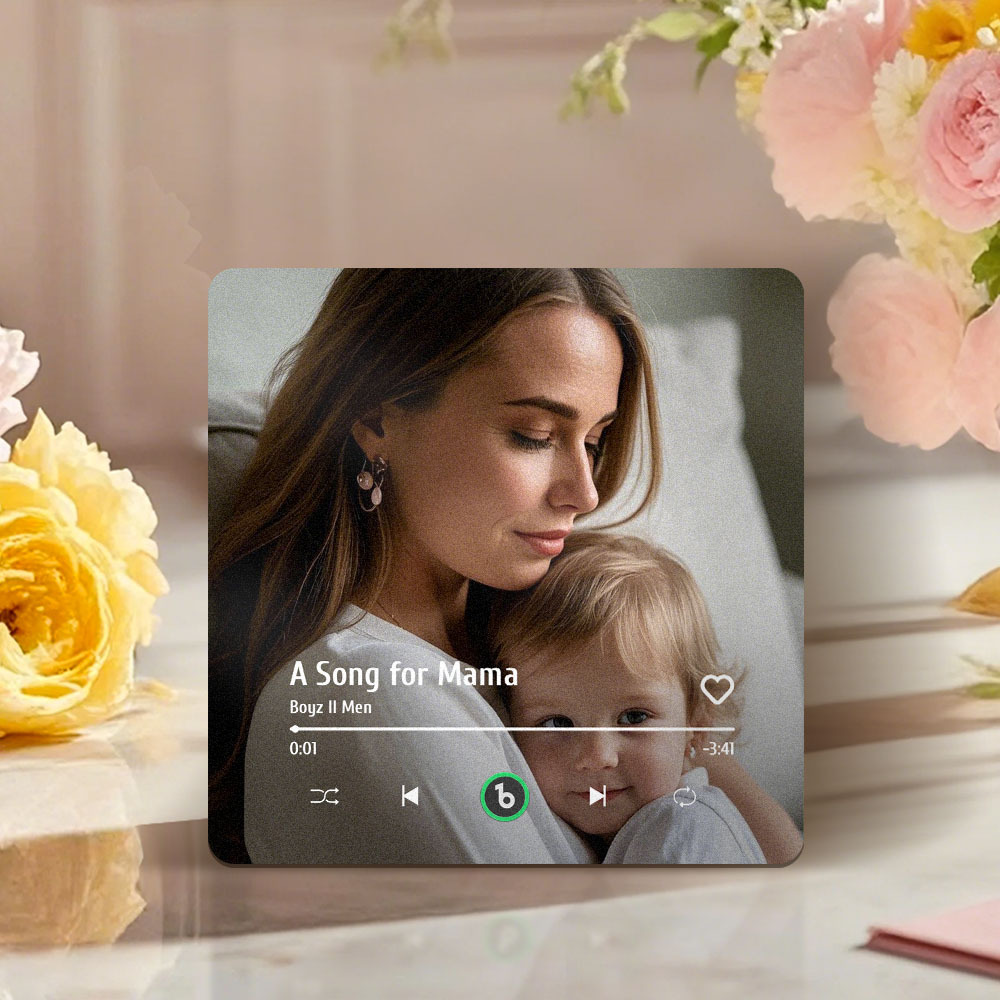 母親節禮物 音樂冰箱貼 全新4.0升級版 音樂牆貼照片貼紙 無需手機即可播放音樂 多種款式 送給媽媽的禮物 - PhotoMoonLampTW